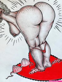 Big Booty Cutie Cartoon Print