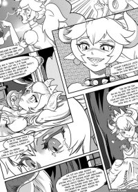 princess peach mario and bowsette mario and 1 more drawn by tonykuusisto