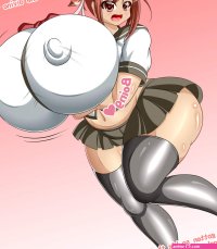 Post Yuuna breast expanion and burst!! by lapiness from Patreon