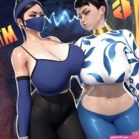 Porn comic Chun li x Kitana. Popogori Sex comic hot babes were