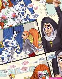 Porn comic Clowning Touch 2. MIYCKO Sex comic busty beauties clowns