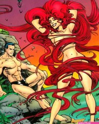 1991 Marvel Swimsuit Issue: Medusa Naked in Robert Plunketts Good Girl Art XII Comic Art Gallery Room