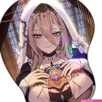 Sexy Big Boobs Mouse Pad Honkai Impact Aponia Nun Girl Gamer Anime Cut