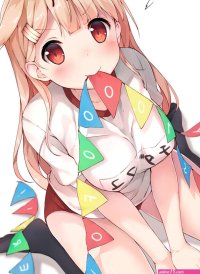 Wallpaper : Yuudachi KanColle anime girls Kantai Collection long hair blonde big boobs 1020x1400
