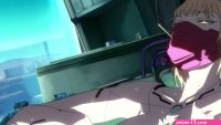 kiwi cyberpunk cyberpunk series cyberpunk 2077 cyberpunk edgerunners screencap highres bath blue nipples breasts cigarette colored nipples cyborg medium breasts nipples nude short hair smoke smoking solo