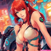 Nude sexy bending motorbike cyberpunk redhead by Satra667 on DeviantArt