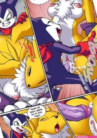 Porn comic Digimon. Sex comic furry monsters are