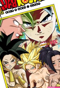 Dragon Ball Super xxx Goku Kale y Caulifa Follando Comic Porno