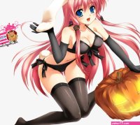 Hot Anime Girl Mangaka Halloween Ecchi Sexy Picture HD Png Download