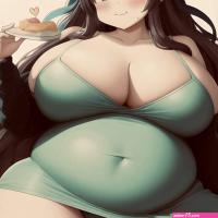 Big boobs big belly big appetite by Fettlust-AI on DeviantArt