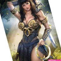 Acheter Affiches dart imprimées Fitness Queen nue 3D Anime fille Sexy peinture sur toile murale HD pour chambre à coucher décor de salon image