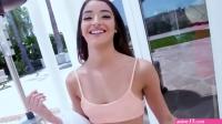 Flat chested teenager with small tits