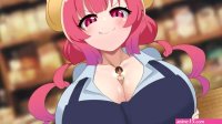 Between Ilulus giant breasts