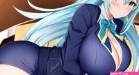 Aqua from konosuba giant breasts and big butt by papitosuper on DeviantArt