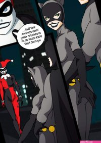 Batman Catwoman Harley Quinn comic porn