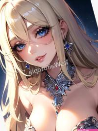 Sexy Beautiful Hot Blonde Anime Big Boobs Celestial Waifu Sticker for Sale by ItsWaifutopia