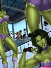 She-Hulk Workout Savage She-Hulk SunSetRiders7 GunSmoke nHentai Comics