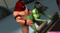 3D Juggernaut fucks the super sexy She-Hulk
