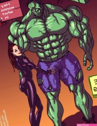 Hulk vs Black Widow Porn comic Rule 34 comic Cartoon porn comic