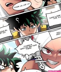 Deku meets Mirko on a Train and Fucks Her comic porn