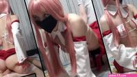 Anime Cosplay Sex with a Japanese Priestess Ahegao Cowgirl and Doggystyle