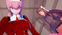 Futa crossover Zero Two X Monika Taker POV
