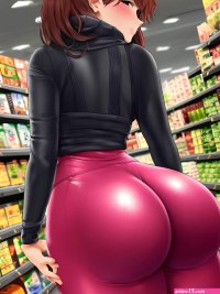 Porn image of latex anime short grocery store 20 thick big ass created by AI