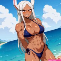 Porn comic Mirko MHA. Helping A Hero. TemptArt Sex comic blonde Mirko was