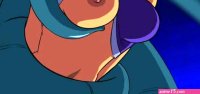 Starfire attacked by tentacled monster at cartoonvideos247.com