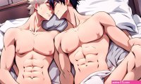 Gay anime couple on the bed bare skin no clothes by Absolcal on DeviantArt