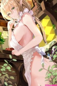 ass elf naked apron pointy ears tagme