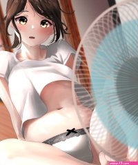 anime anime girls panties blushing sweat no bra