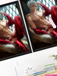 Anime Art-Poster for Home Living Room Lancer Ben Guts Sexy Nude Male Cloud Ban Leon Sun Wukong