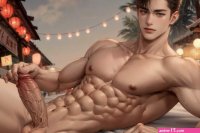 JohnyL on X: AI pics of a handsome guy lying on an outdoor bed in semi realistic style nsfw naked nude male men AIPicture AIgays anime ikemen handsome
