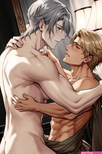 Watercolor Painting Nude Male Anime Lovers by suntan110 on DeviantArt