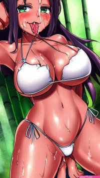 Porn image of gigantic boobs anime busty wet oiled body begging babe created by AI