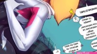 Gwen surprises thousands in her apartment and gets fucked by a huge cock- porn comic