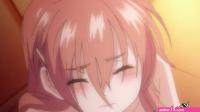 Sexy anime girls engage in passionate lesbian sex acts with each other on a hentai website.