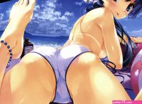 ass barefoot beach bikini cameltoe hasekura airi misaki kurehito scan swimsuit tan lines third-party edit topless trumple ushinawareta mirai wo motomete