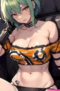 Hikage on the couch showing some cameltoe by WaifuHaiku on DeviantArt