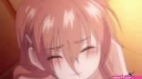 Sexy anime girls engage in passionate lesbian sex acts with each other on a hentai website.