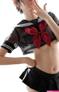 JasmyGirls Anime Cosplay Lingerie for Women Japanese Schoolgirl Outfit Halloween Lolita Costumes Sailor Uniform Shirt