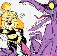 Post 2757968: AnimalCrossing crossover Isabelle Metroid Ridley SuperSmashBros.