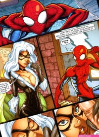 Spiderman black cat comic porn