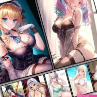 Pster de fantasa de chica Anime con tetas grandes pintura en lienzo Kawaii para niñas arte de pared Sexy Milf decoracin de imgenes impresiones Mural sin marco