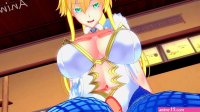 Endless Thigh Jobs with Bunny Girl Costume Artoria Pendragon from Fate Grand Order