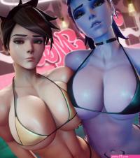Porn comic Tracer x Widowmaker. Breadblack Sex comic selection of arts