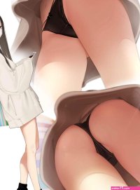 ass standing long hair looking at viewer anime girls black hair upskirt panties portrait display purse phone shoes mask