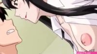 Super hot anime MILF with huge beautiful tits having sex with her stepson