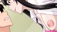 Super hot anime MILF with huge beautiful tits having sex with her stepson